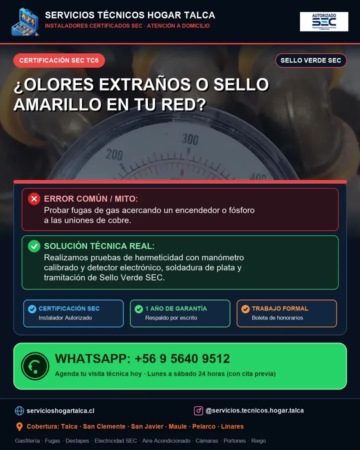 Anuncio educativo sobre el Sello Verde y la prueba de hermeticidad